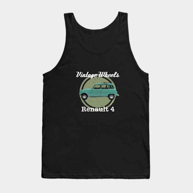 Vintage Wheels - Renault 4 Tank Top by DaJellah